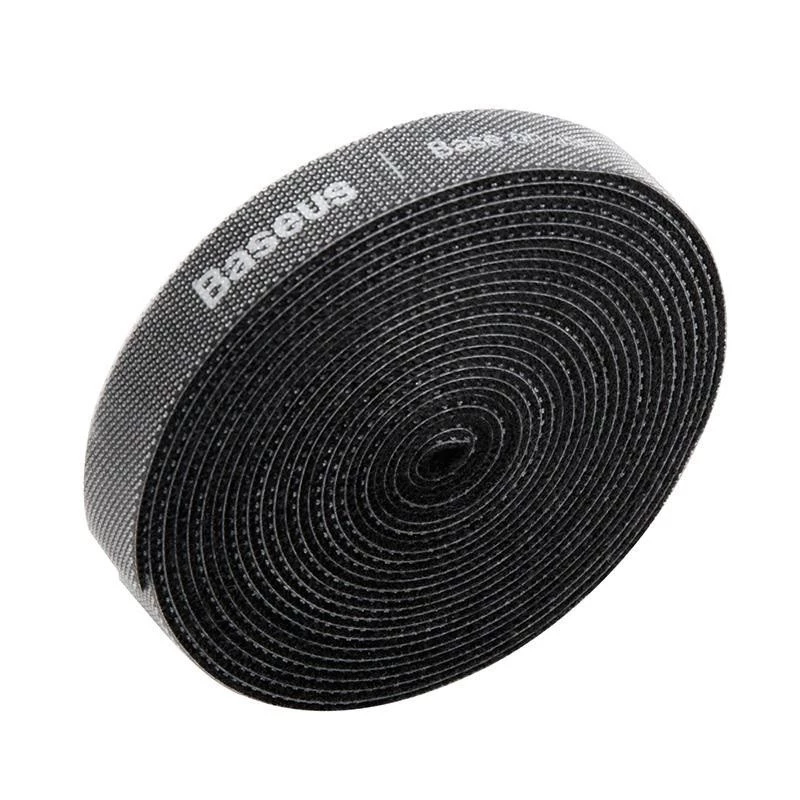 Baseus ACMGT-F01 Universal Flannel Cable Organizer Strap, Polypropylene (PP), Black, 3m