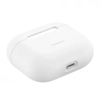 Baseus Apple AirPods 3 itin plonas silikoninis dėklas baltas