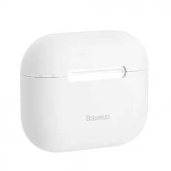 Baseus Apple AirPods 3 itin plonas silikoninis dėklas baltas