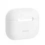 Baseus Apple AirPods 3 itin plonas silikoninis dėklas baltas