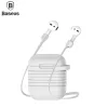 Baseus Apple Silicone Protective Case su magnetiniu dirželiu, skirtas AirPods Pro 2, pilka