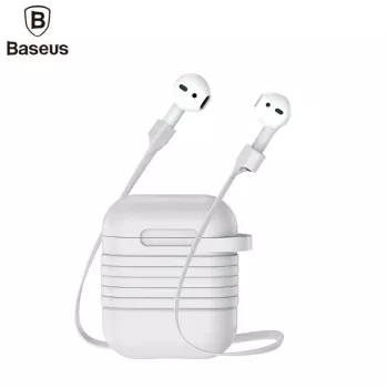 Baseus Apple Silicone Protective Case su magnetiniu dirželiu, skirtas AirPods Pro 2, pilka