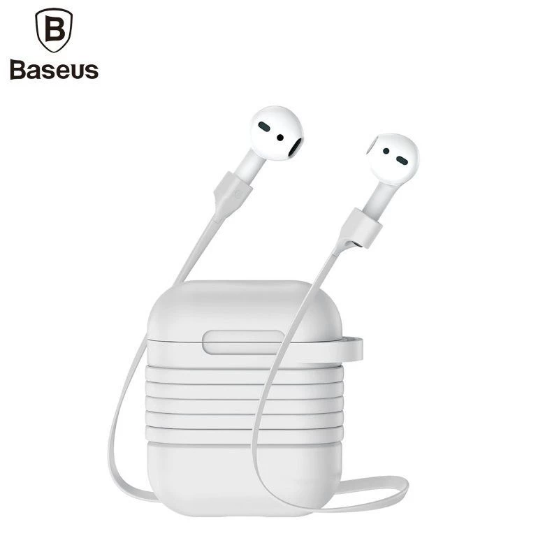 Baseus Apple Silicone Protective Case su magnetiniu dirželiu, skirtas AirPods Pro 2, pilka