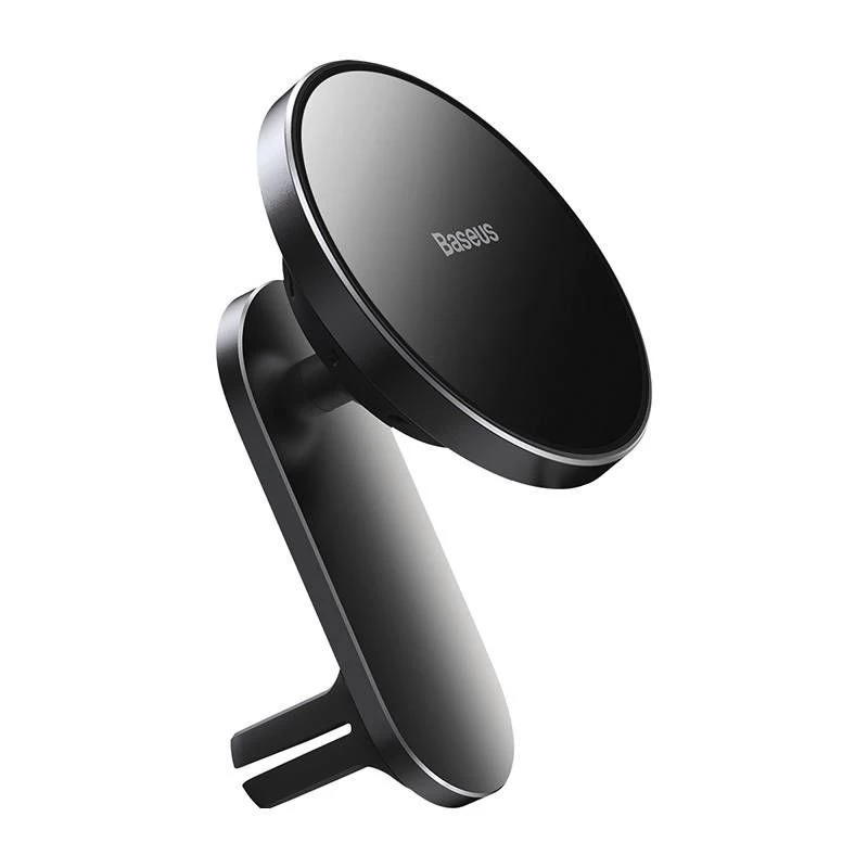 Baseus Big Energy automobilinis laikiklis su belaidžiu įkrovikliu 15W, skirtas iPhone 12/13 (juodas)
