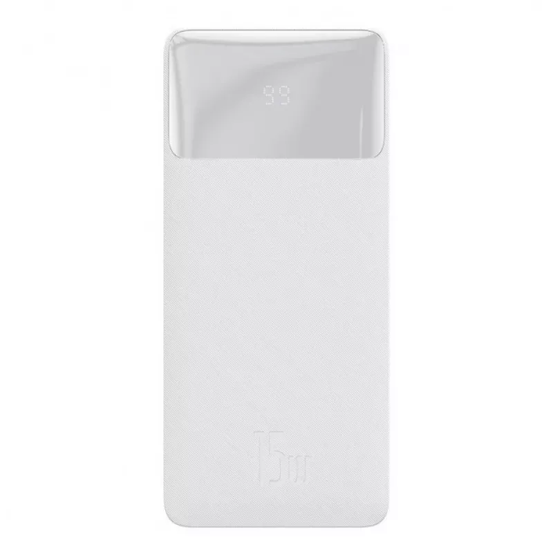 Baseus Bipow Powerbank with Display 10000mAh 15W (Overseas Edition) White