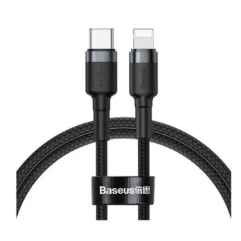 Baseus Cafule Cable Durable Nylon USB-C to Lightning PD 18W QC3.0 1m Black
