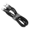 Baseus Cafule Lightning kabelis 2A 3m Auksinis/Juodas (CALKLF-RV1)