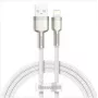 Baseus Cafule Metal USB-A to Lightning kabelis 1,0 m 2,4 A baltas