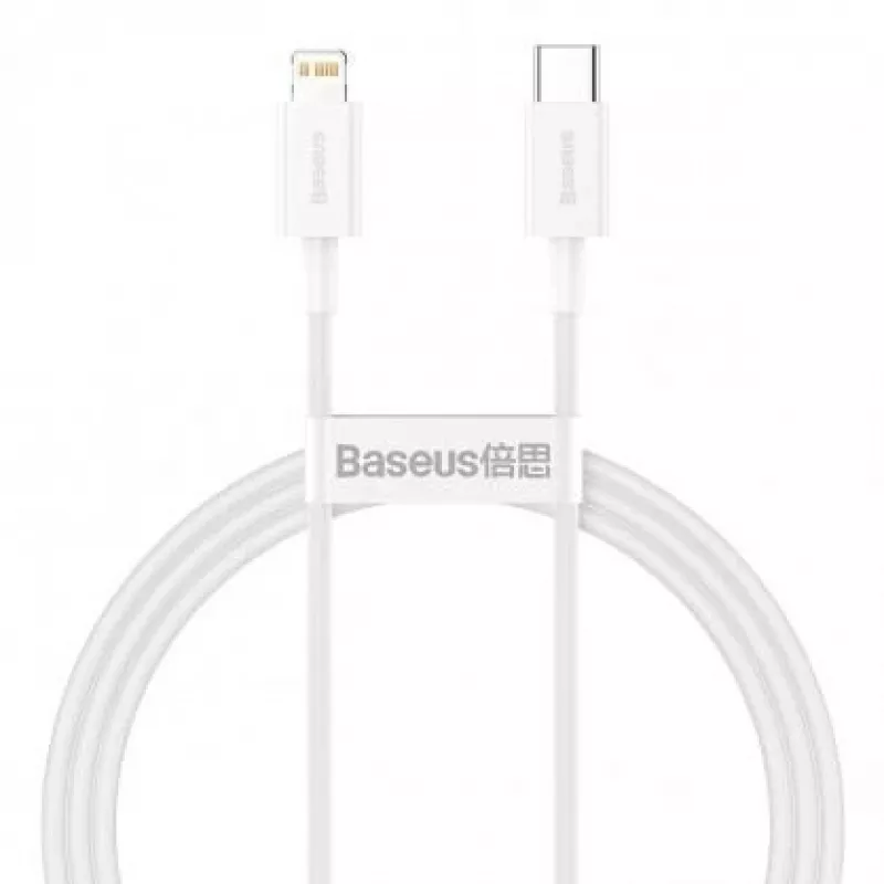 Baseus Cafule Series Metal USB-C į Lightning laidas 1m baltas