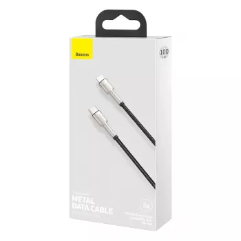 Baseus Cafule Series Metal USB-C į Lightning laidas PD 20W 1m juodas
