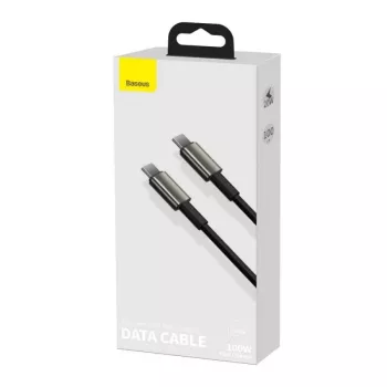 Baseus Cafule Series Metal USB-C į USB-C laidas 1m 100W juodas