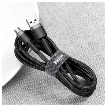 Baseus Cafule USB 2.0 Type A į Micro B kištukas-kištukas laidas 2m (juodas)