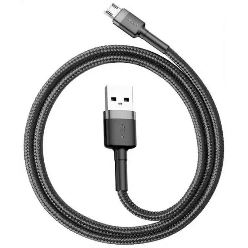 Baseus Cafule USB 2.0 Type A į Micro B kištukas-kištukas laidas 2m (juodas)