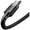 Baseus Cafule USB 2.0 Type A į Micro B kištukas-kištukas laidas 2m (juodas)
