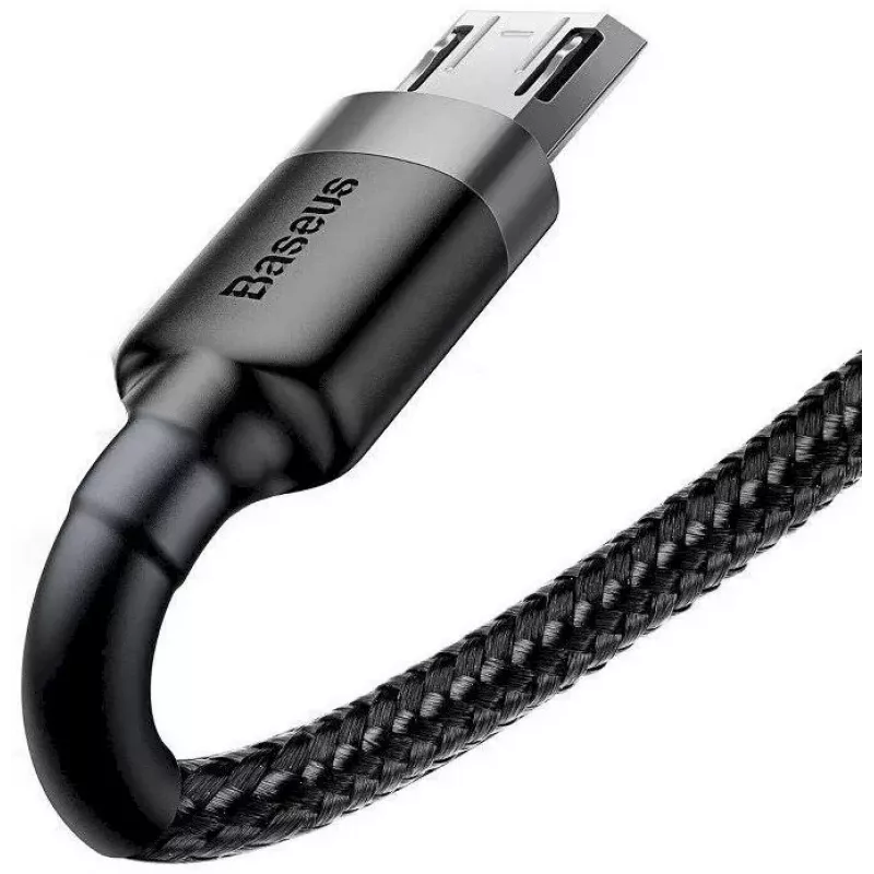 Baseus Cafule USB 2.0 Type A į Micro B kištukas-kištukas laidas 2m (juodas)