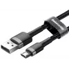 Baseus Cafule USB 2.0 Type A į Micro B kištukas-kištukas laidas 2m (juodas)
