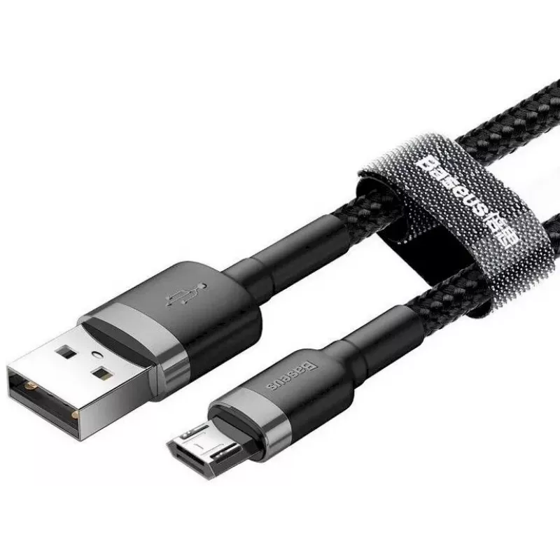 Baseus Cafule USB 2.0 Type A į Micro B kištukas-kištukas laidas 2m (juodas)