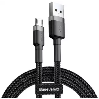 Baseus Cafule USB 2.0 Type A į Micro B kištukas-kištukas laidas 2m (juodas)