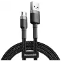 Baseus Cafule USB 2.0 Type A į Micro B kištukas-kištukas laidas 2m (juodas)