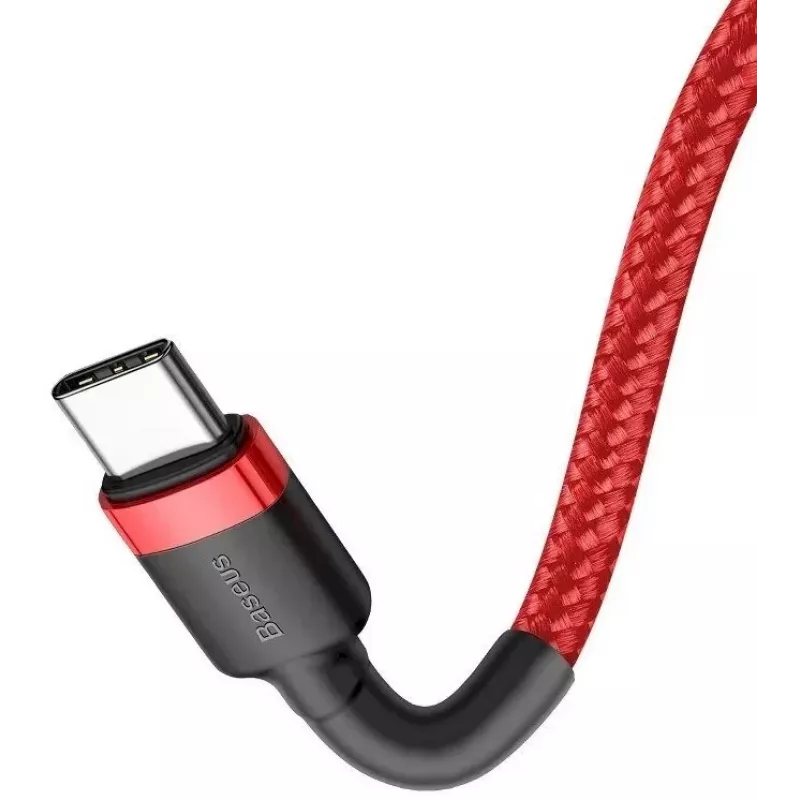 Baseus Cafule USB-C į USB-C PD 2.0 60W greito įkrovimo laidas, 2 m, raudonas (CATKLF-H09)