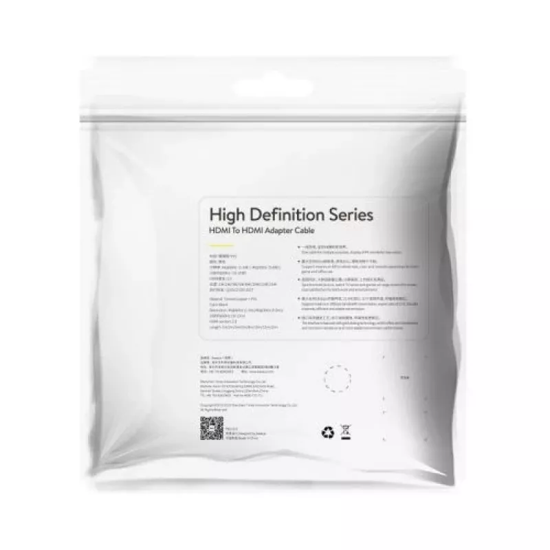 Baseus CAKGQ-A01 HDMI 2.0 laidas 1m M/M (juodas)