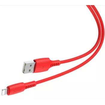 Baseus Colorful Cable USB-A į Lightning 2.4A 1,2m raudonas