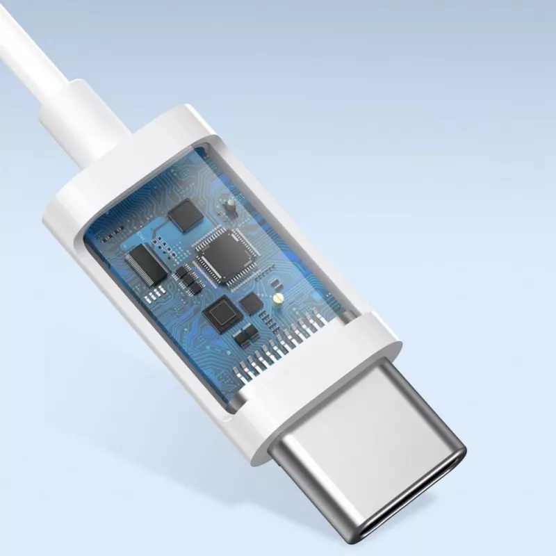 Baseus Encok C17 Į ausį įdedamos laidinės ausinės su USB Type-C mikrofonu, baltos (NGCR010002)