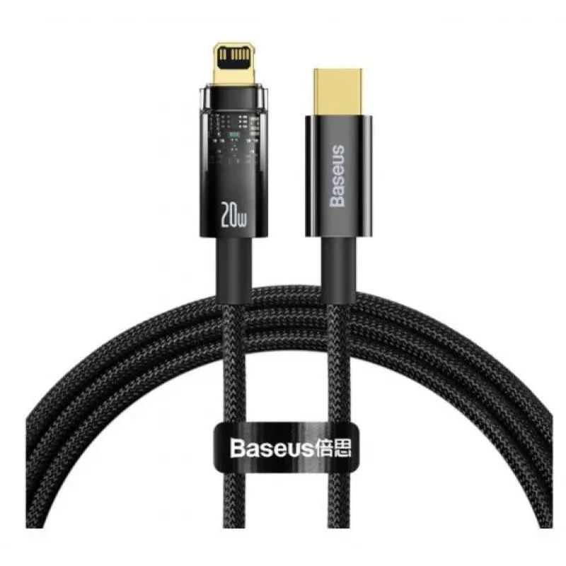 Baseus Explorer Series USB Type-C į Lightning laidas 20W 1m Juodas