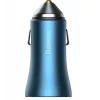 Baseus Golden Contactor Pro Dual Quick Car Charger 40W su USB-C į Lightning laidu 1m mėlyna