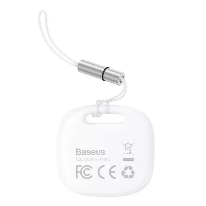Baseus Home Intelligent T2 Pro raktų ir kitų daiktų radimo įrenginys su raktų pakabuku, belaidis, BT 5.0, baltas (FMTP000002)