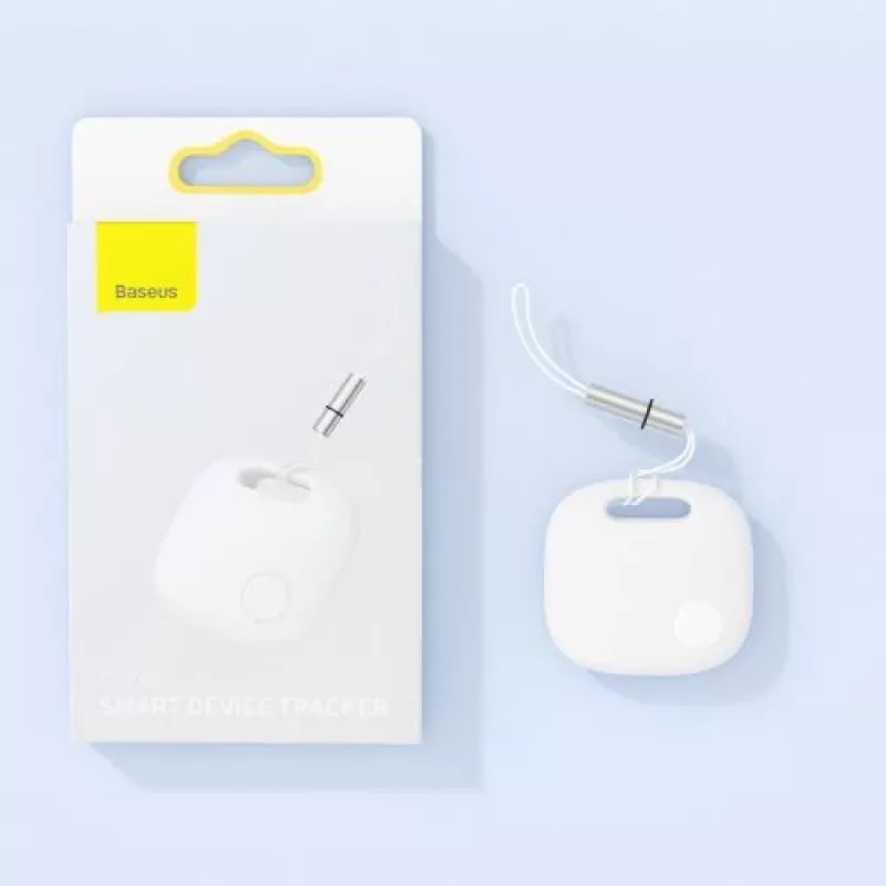 Baseus Home Intelligent T2 Pro raktų ir kitų daiktų radimo įrenginys su raktų pakabuku, belaidis, BT 5.0, baltas (FMTP000002)