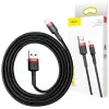 Baseus Lightning Cafule kabelis 2A, 3m raudonas/juodas (CALKLF-R91)
