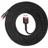 Baseus Lightning Cafule kabelis 2A, 3m raudonas/juodas (CALKLF-R91)