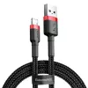 Baseus Lightning Cafule kabelis 2A, 3m raudonas/juodas (CALKLF-R91)