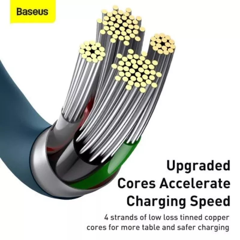 Baseus Lightning Superior Series laidas, greitas įkrovimas, duomenys 2.4A, 1m mėlynas (CALYS-A03)