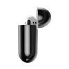 Baseus Metallic Shining itin plonas silikoninis apsauginis dėklas su kabliuku, skirtas AirPods 1 / 2, juodas