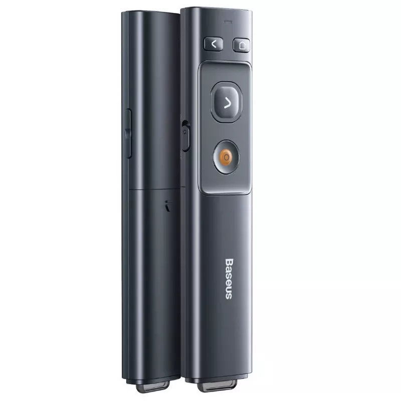 Baseus Orange Dot belaidis pristatymo pultelis su raudonu lazeriniu žymekliu (2.4GHz, USB-A, Space Grey)