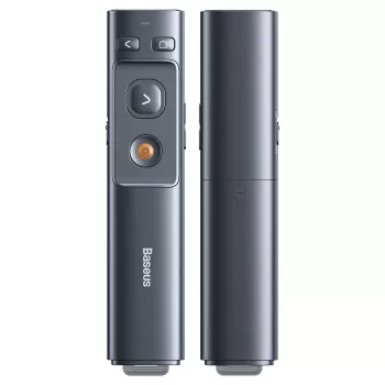 Baseus Orange Dot belaidis pristatymo pultelis su raudonu lazeriniu žymekliu (2.4GHz, USB-A, Space Grey)