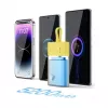 Baseus Popsicle 5200mAh 20W Power Bank su įmontuotu Lightning laidu ir baltu Baseus Simple USB-C į USB-C 60W 30cm laidu - Geltona-Rožinė