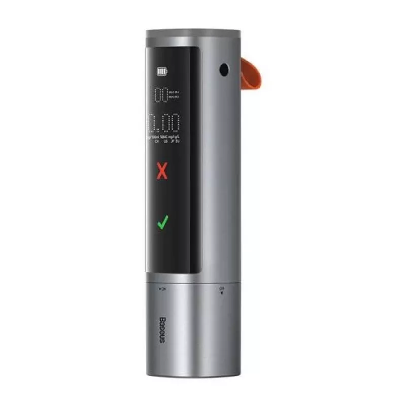 Baseus SafeJourney Pro automobilinis alkotesteris, pilka spalva, USB-C, 470 mAh