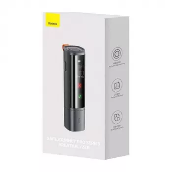 Baseus SafeJourney Pro automobilinis alkotesteris, pilka spalva, USB-C, 470 mAh