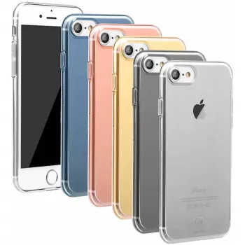 Baseus Simple Series Case, skirtas Apple iPhone 7, permatoma rožinio aukso spalvos