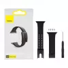 Baseus Slip-Thru dirželis apyrankė, skirta Apple Watch 3/4/5/6/SE 38mm/40mm, juoda (LBWSE-01)
