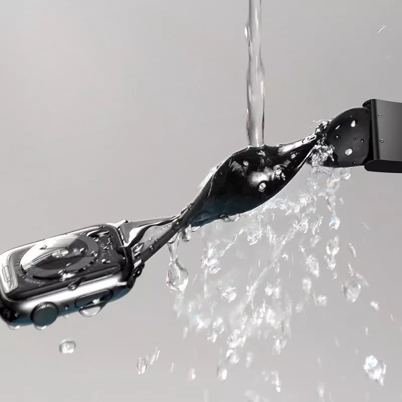 Baseus Slip-Thru dirželis apyrankė, skirta Apple Watch 3/4/5/6/SE 38mm/40mm, juoda (LBWSE-01)