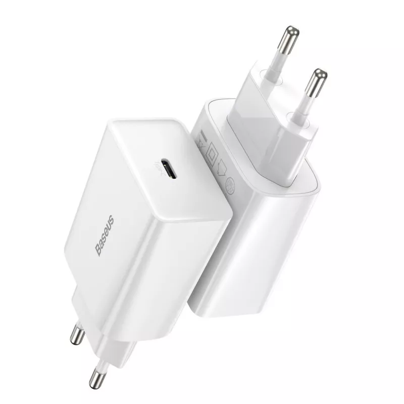 Baseus Speed Mini Quick Charger, USB-C, PD, 3A, 20W (Baltas)