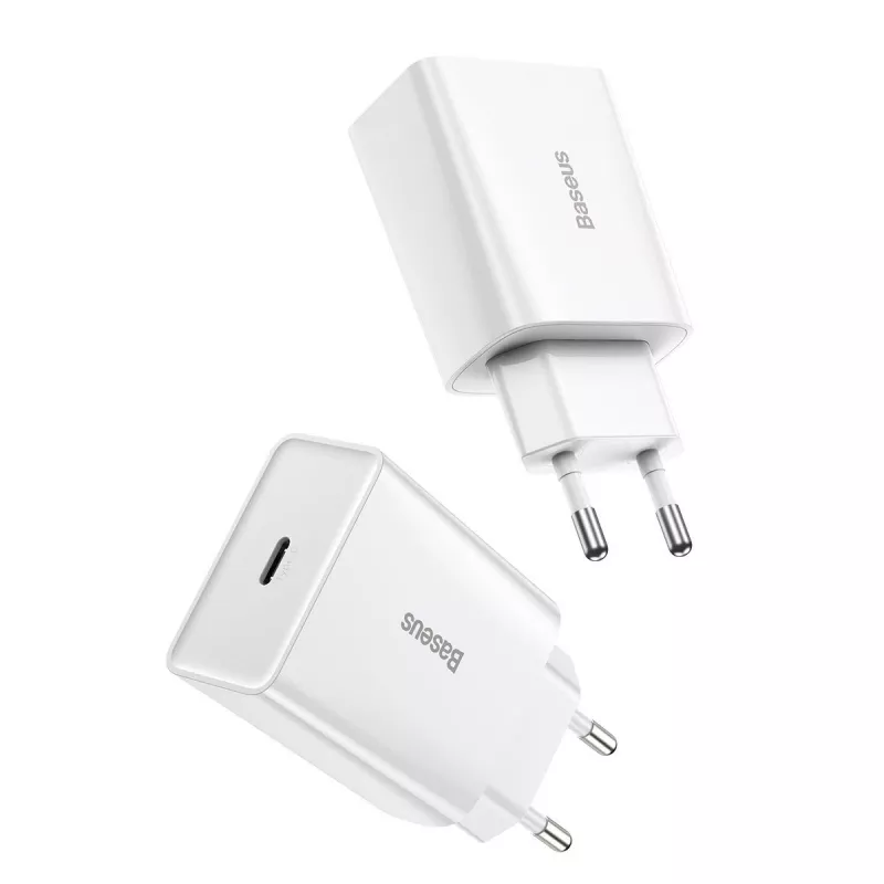 Baseus Speed Mini Quick Charger, USB-C, PD, 3A, 20W (Baltas)