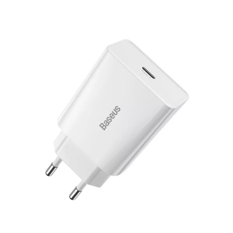 Baseus Speed Mini Quick Charger, USB-C, PD, 3A, 20W (Baltas)