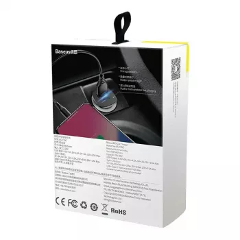 Baseus Square Car Charger PPS QC4.0 / PD3.0 5A 30W (Black)
