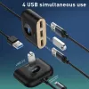 Baseus Square Round USB Adapter USB 3.0 / 3x USB 2.0 / 1m