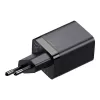 Baseus Super Si Pro Mini Fast Charger 30W, USB-C + USB-A, PD 3.0, QC 3.0, EU Plug, Black (CCSUPP-E01)